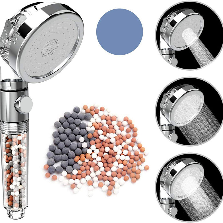 Avtoit | Modern Handheld Shower Head Round Filter Ball Spray Head in Silver