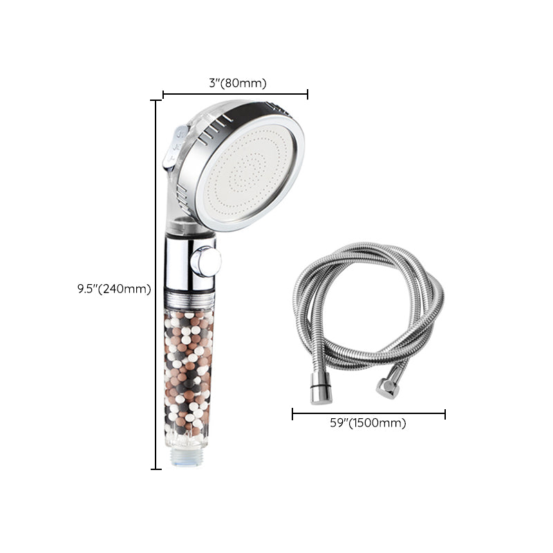 Avtoit | Modern Handheld Shower Head Round Filter Ball Spray Head in Silver