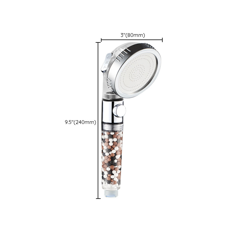 Avtoit | Modern Handheld Shower Head Round Filter Ball Spray Head in Silver