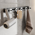 Avtoit | Mattes Black Bathroom Hardware Set Metal & Acrylic Bathroom Shelf/Towel Holder/Bathrobe Hook