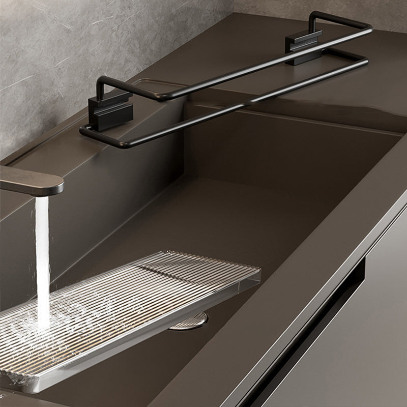 Avtoit | Mattes Black Bathroom Hardware Set Metal & Acrylic Bathroom Shelf/Towel Holder/Bathrobe Hook