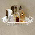 Avtoit | White & clear acrylic bathroom accessory set with towel holder/paper holder/robe hooks