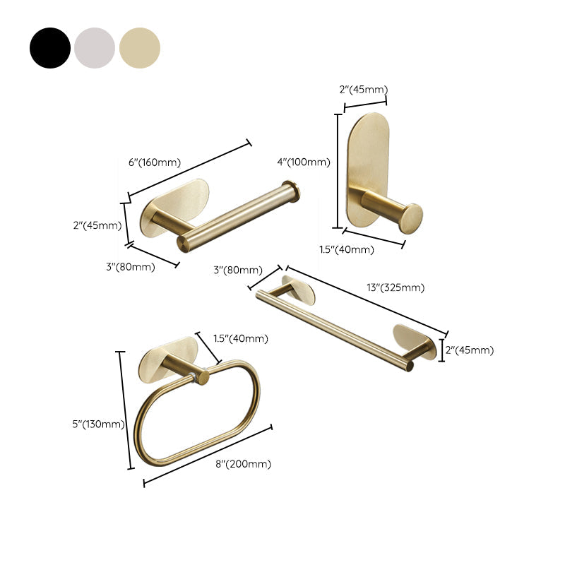 Avtoit | 4-piece traditional bathroom hardware set with towel ring/paper holder & bath towel hook