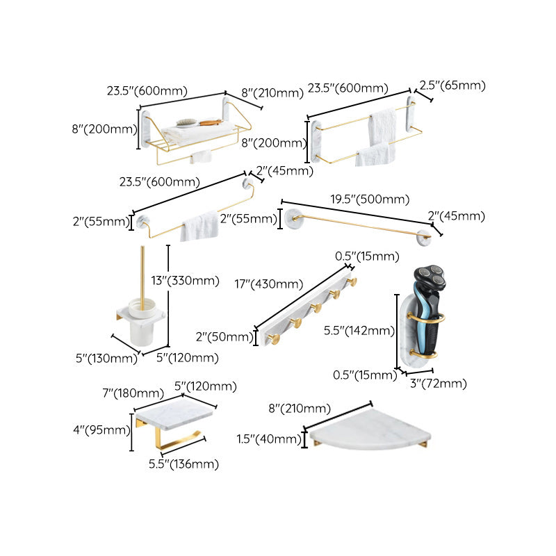 Avtoit | Modern bathroom accessories as a single piece or as a set in marble and metal