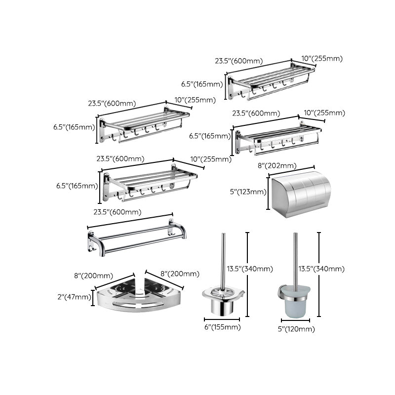Avtoit | 6-piece stainless steel modern bathroom accessories as a single item or as a set