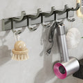 Avtoit | Modern gray bathroom hardware set with bath shelf/towel holder/robe hook/toilet paper holder