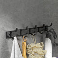 Avtoit | Modern Matte Black Bathroom Accessory Set with Bath Shelf/Towel Hooks/Towel Bar