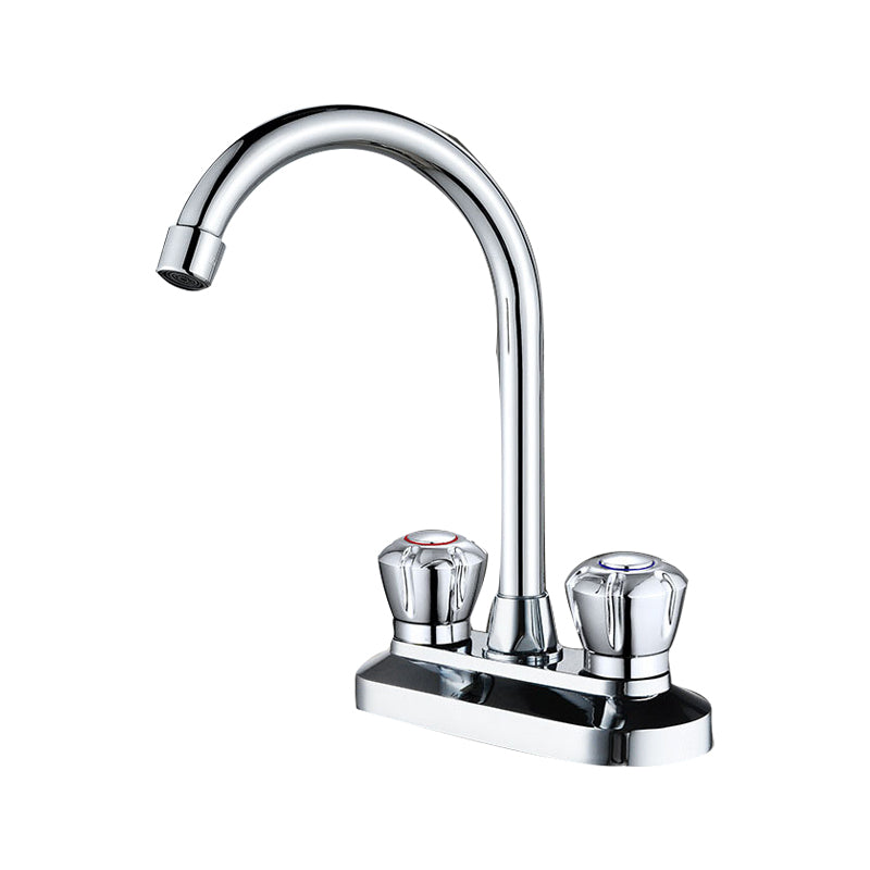 Avtoit | High Arch Brass Bathroom Faucet Double Handle Basin Tap