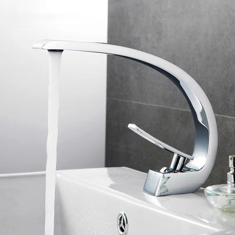 Avtoit | 17 cm High Basin Faucet Luxury 1 Hole Basin Faucet Cubic Bathroom Faucet