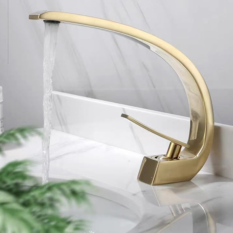 Avtoit | 17 cm High Basin Faucet Luxury 1 Hole Basin Faucet Cubic Bathroom Faucet