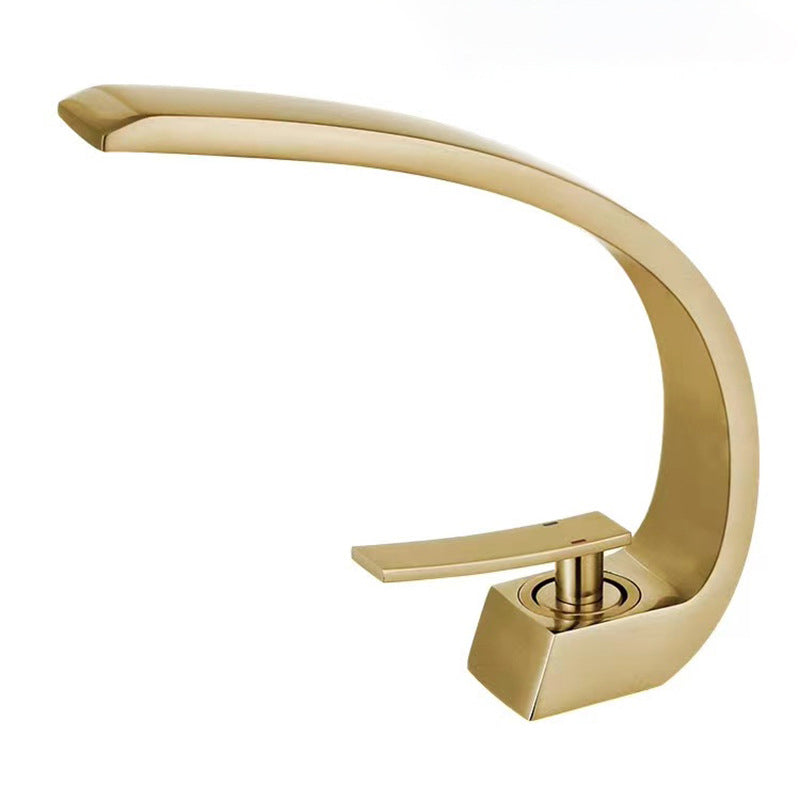 Avtoit | 17 cm High Basin Faucet Luxury 1 Hole Basin Faucet Cubic Bathroom Faucet