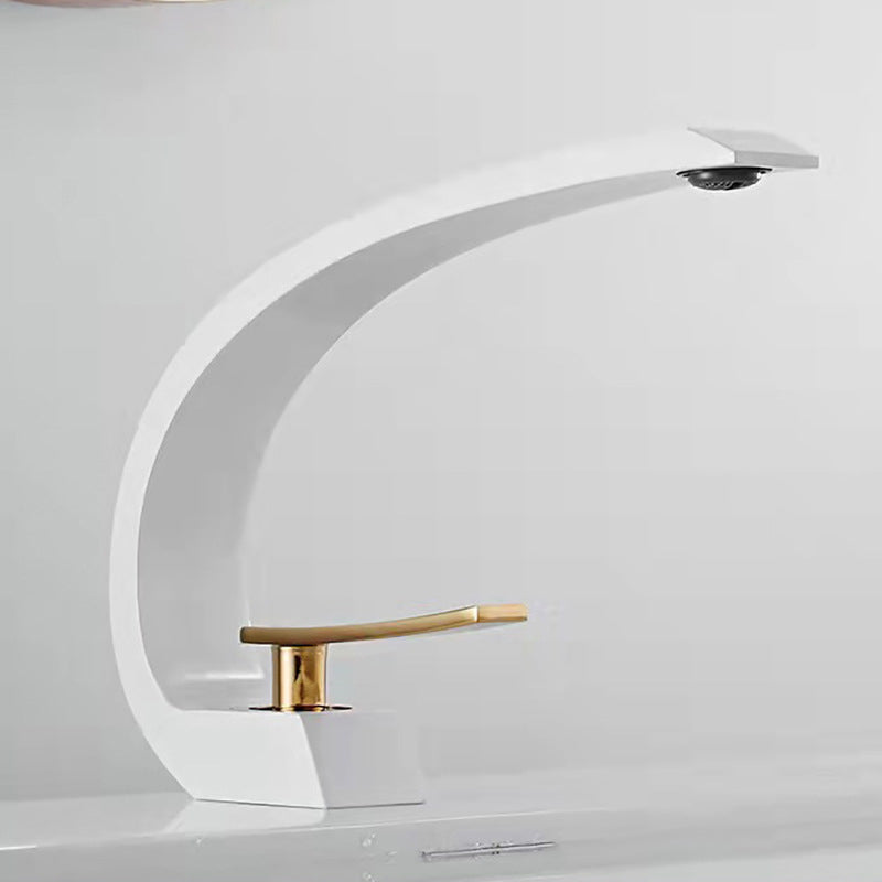 Avtoit | 17 cm High Basin Faucet Luxury 1 Hole Basin Faucet Cubic Bathroom Faucet