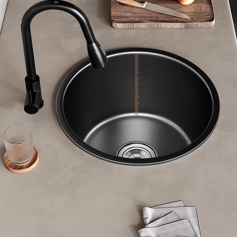 Avtoit | Contemporary Style Round Kitchen Sink Stainless Steel Kitchen Sink