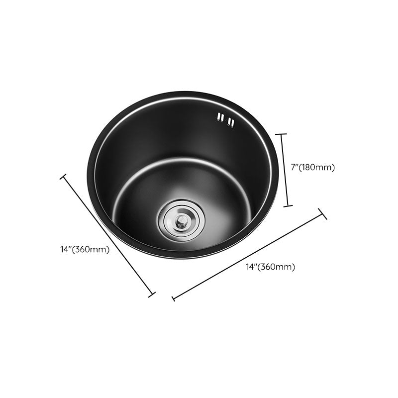 Avtoit | Contemporary Style Round Kitchen Sink Stainless Steel Kitchen Sink