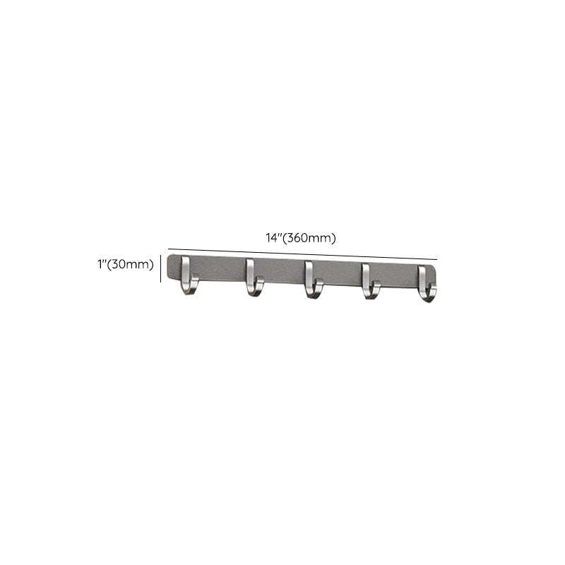 Avtoit | Gray contemporary bathroom accessory set Bathroom shelf/towel holder & bathrobe hook incl.