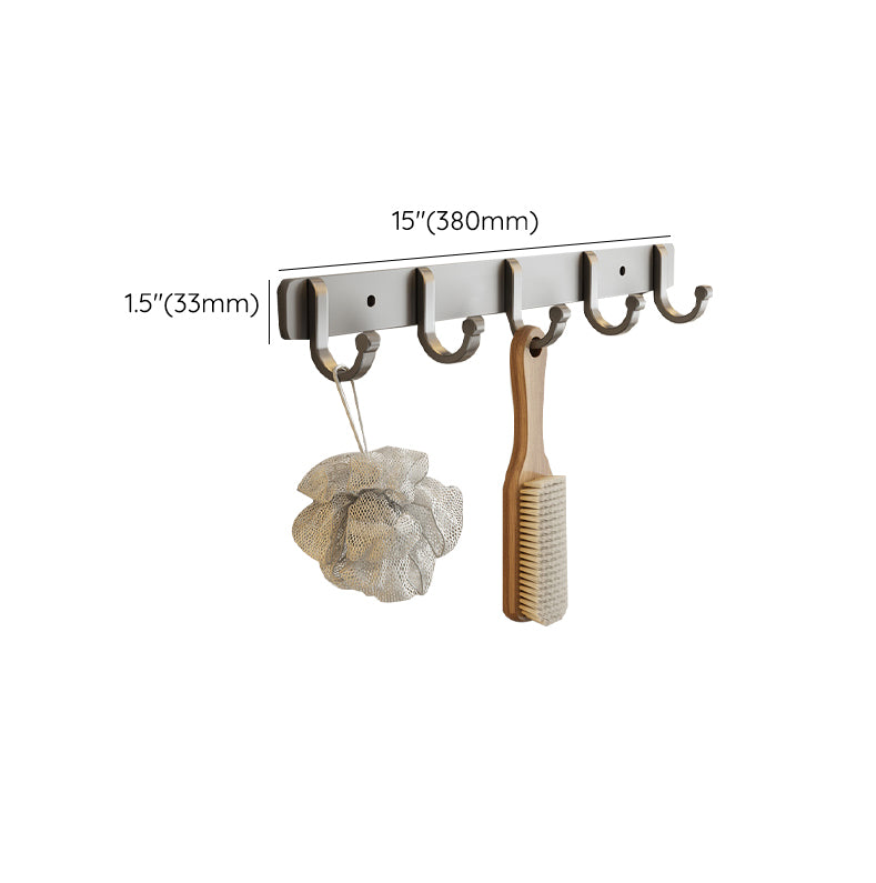 Avtoit | Contemporary Bathroom Accessory Set Grey Aluminum Bathroom Accessory Kit
