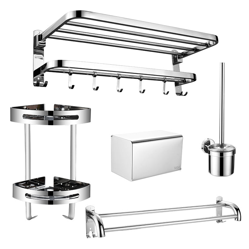 Avtoit | Silver/Black Bathroom Hardware Set Modern Bathroom Accessories Hardware Set