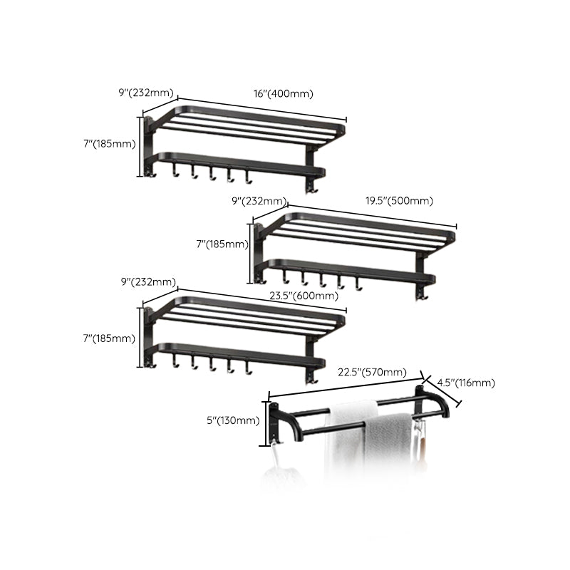 Avtoit | Matte black bathroom accessory set Modern bathroom accessory hardware set