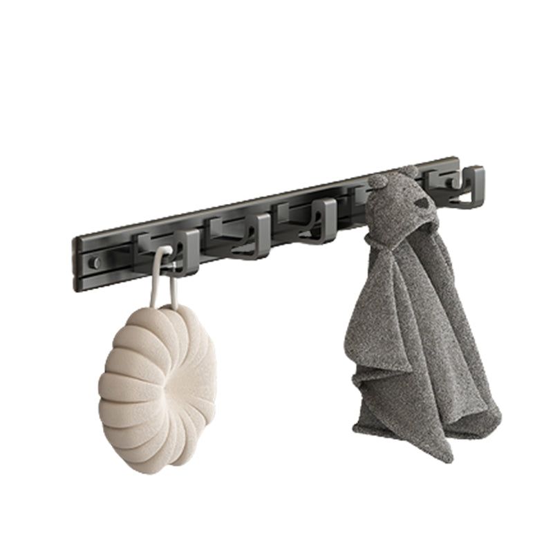Avtoit | Modernism Aluminum Bathroom Accessories Set Gray Metal Bathroom Set with Towel Holder/Bath Shelf