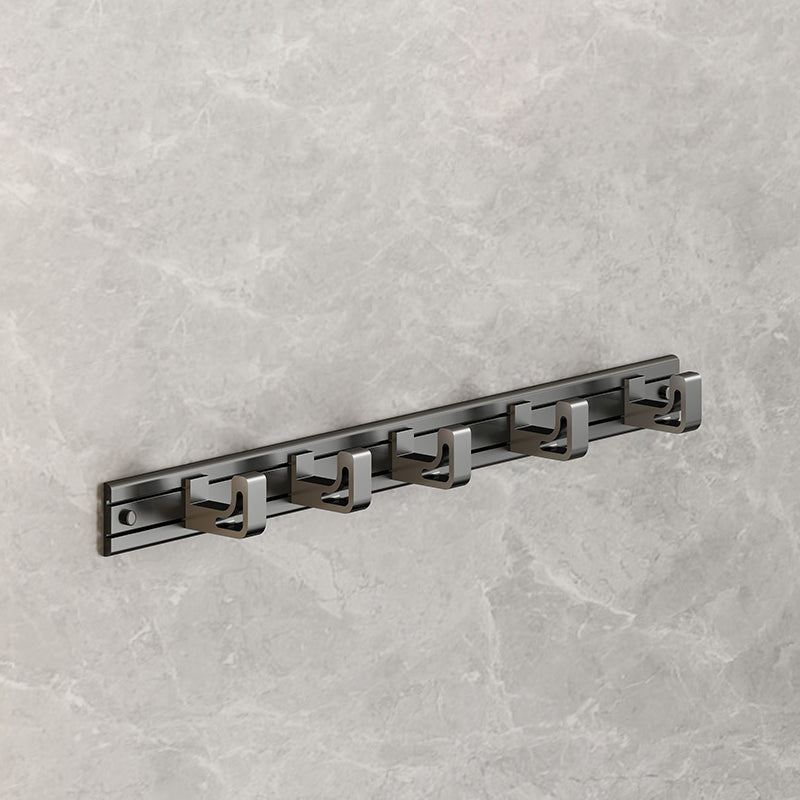 Avtoit | Modernism Aluminum Bathroom Accessories Set Gray Metal Bathroom Set with Towel Holder/Bath Shelf