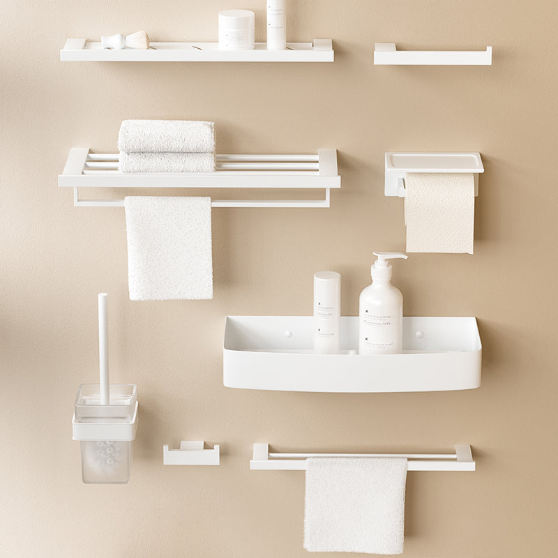 Avtoit | Modern White Bathroom Accessory Set Stainless Steel Bath Hardware Set