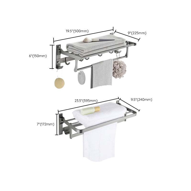 Avtoit | Modern Chrome Bathroom Accessories Set Aluminum Bathroom Fittings Set