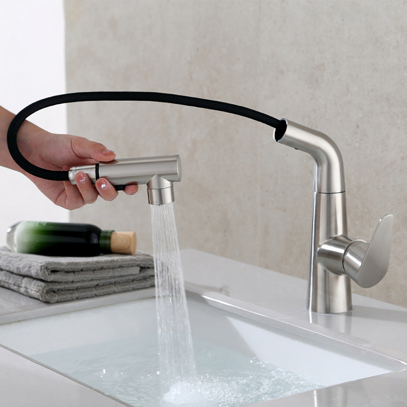 Avtoit | Contemporary Vessel Faucet Pull-Out Faucet with Single Lever Handle