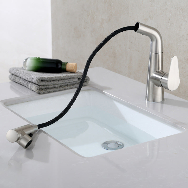Avtoit | Contemporary Vessel Faucet Pull-Out Faucet with Single Lever Handle