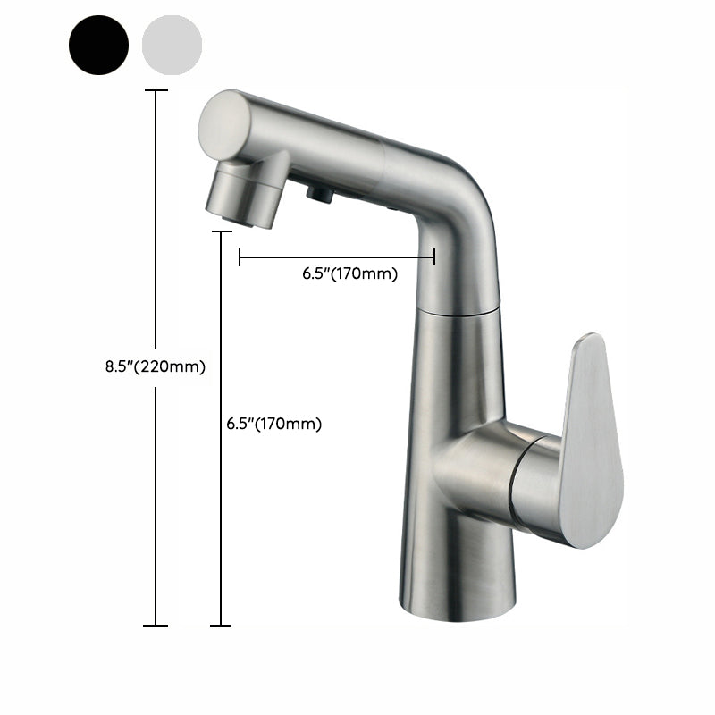 Avtoit | Contemporary Vessel Faucet Pull-Out Faucet with Single Lever Handle