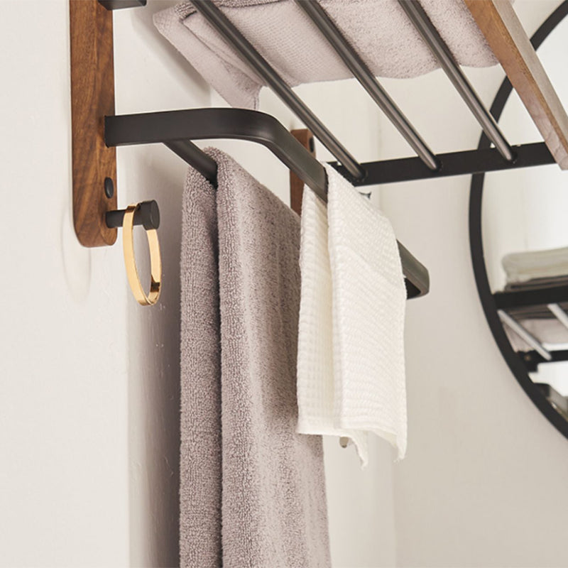 Avtoit | Modern Bathroom Accessory Set Aluminum & Wood Bathroom Fittings Set