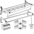 Avtoit | 6-piece contemporary bathroom accessory set bathroom shelf/towel bar paper holder included
