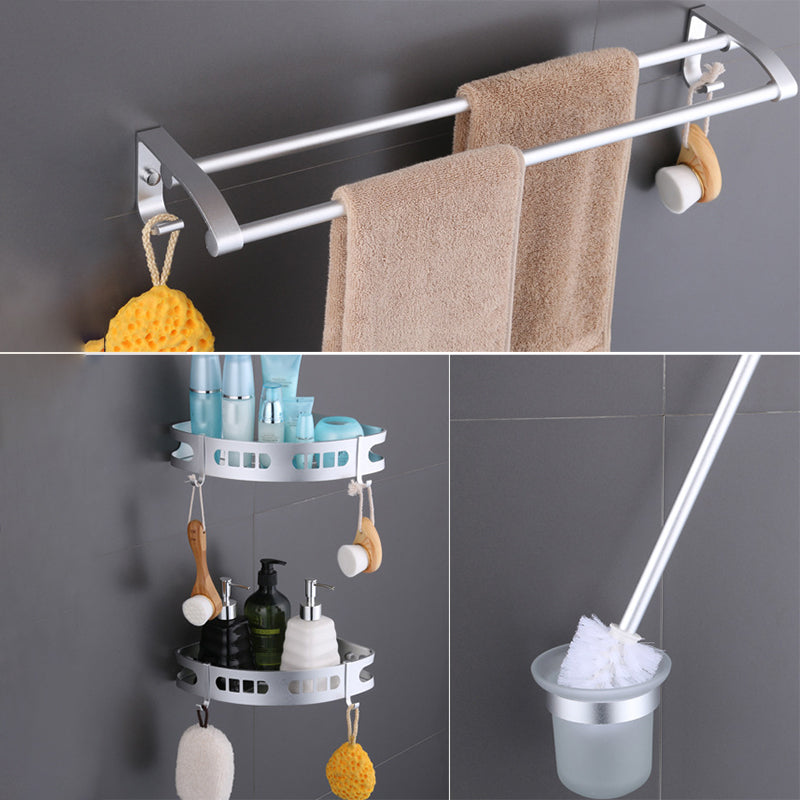 Avtoit | 6-piece modern bathroom hardware set made of aluminum with towel holder/paper holder