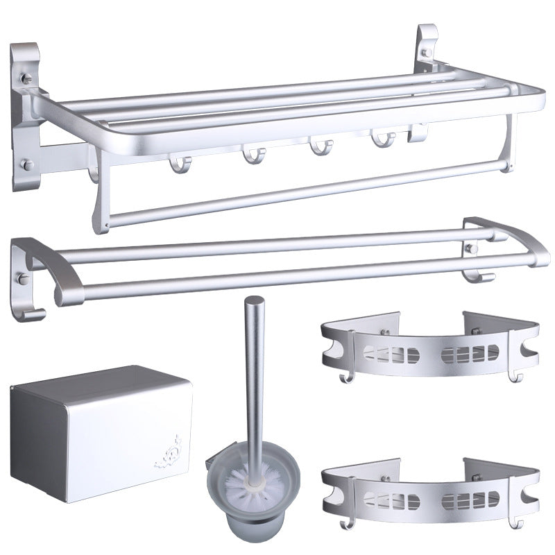 Avtoit | 6-piece modern bathroom hardware set made of aluminum with towel holder/paper holder