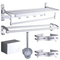 Avtoit | 6-piece modern bathroom hardware set made of aluminum with towel holder/paper holder