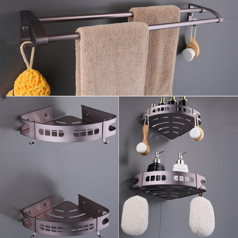 Avtoit | 6-piece modern bathroom hardware set made of aluminum with towel holder/paper holder