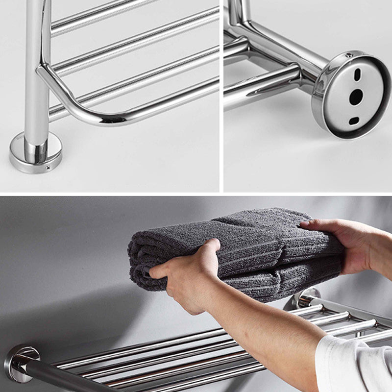 Avtoit | Polished Chrome 5-piece modern bathroom accessory set with bathroom shelf
