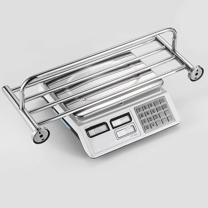 Avtoit | Polished Chrome 5-piece modern bathroom accessory set with bathroom shelf