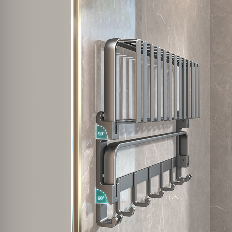 Avtoit | Modern Bathroom Accessory Set Gray Bathroom Shelf Paper Holder Bathroom Accessory Kit