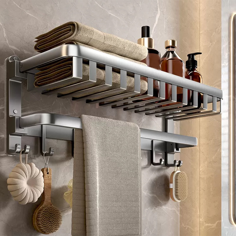 Avtoit | Modern Bathroom Accessory Set Gray Bathroom Shelf Paper Holder Bathroom Accessory Kit