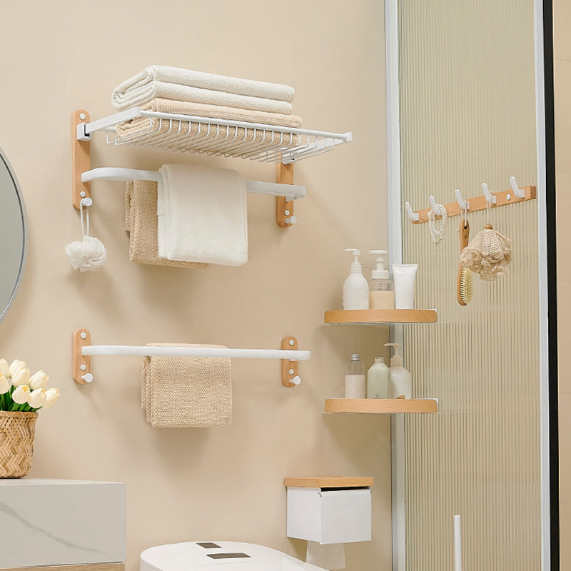 Avtoit | Aluminium and Wood Bathroom Accessories Set White Bathroom Accessories Kit