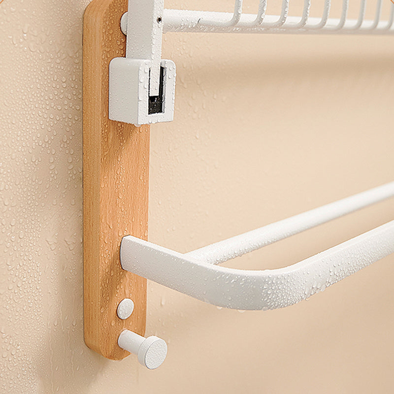 Avtoit | Aluminium and Wood Bathroom Accessories Set White Bathroom Accessories Kit