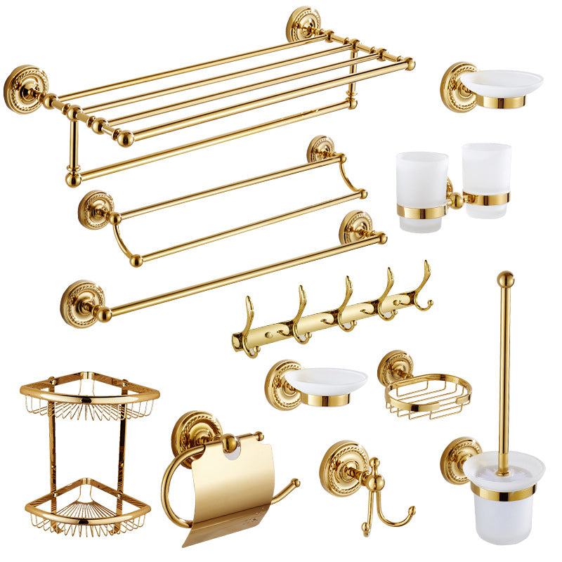 Avtoit | Traditional Golden Bath Accessory Set Copper Bathroom Accessory Kit