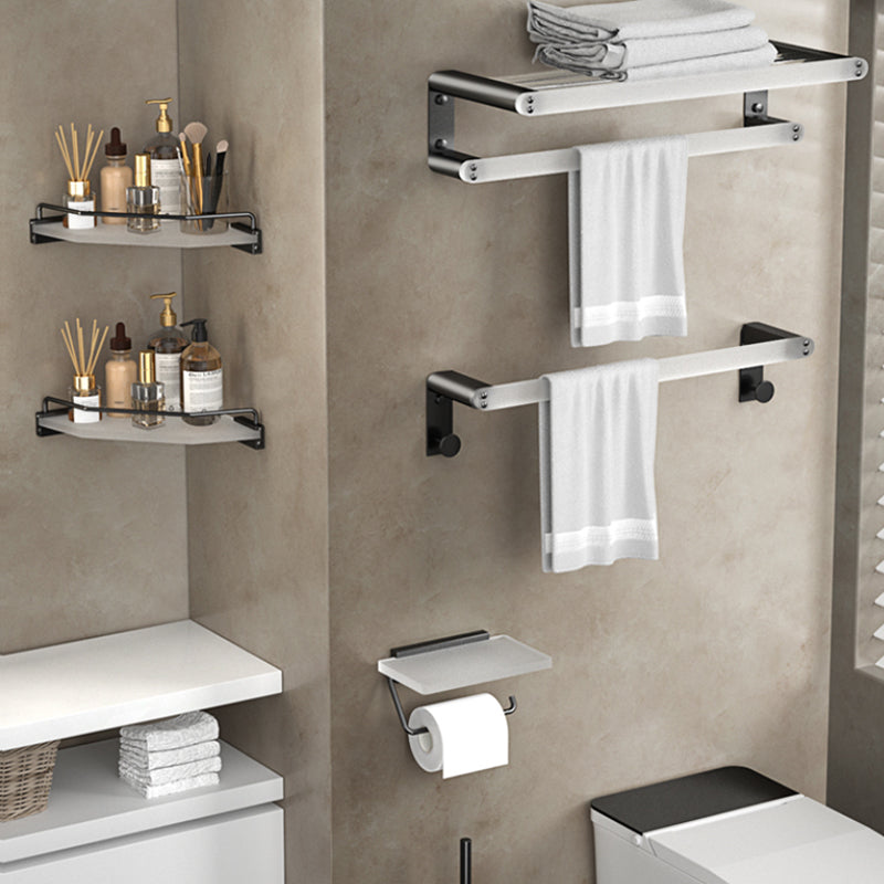 Avtoit | Modern Bathroom Accessories Set Bathroom Shelf Towel Holder Black Bathroom Accessories Set