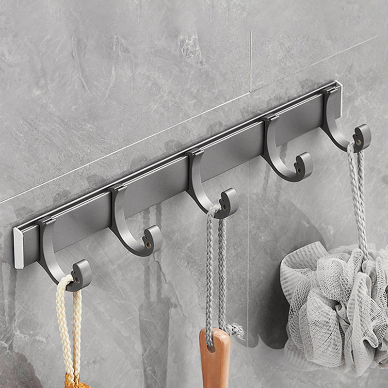 Avtoit | Gray 6/7-piece modern bathroom accessory set bathroom shelf/bath towel hooks/towel bar included