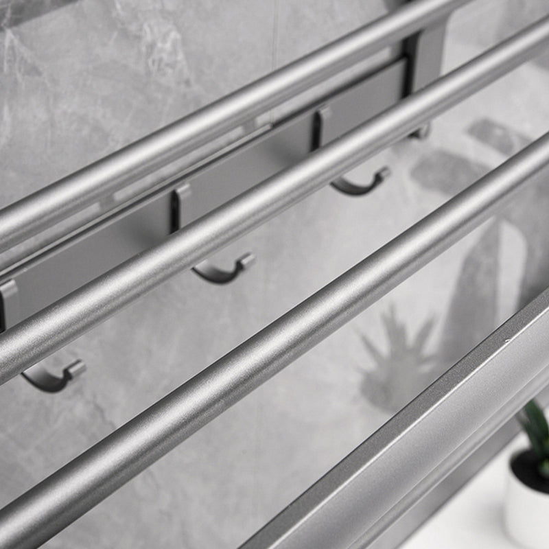 Avtoit | Gray 6/7-piece modern bathroom accessory set bathroom shelf/bath towel hooks/towel bar included