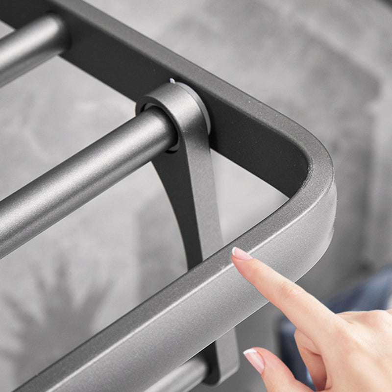 Avtoit | Gray 6/7-piece modern bathroom accessory set bathroom shelf/bath towel hooks/towel bar included