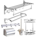 Avtoit | Modern 5/6-piece bathroom accessory set with bathroom shelf/robe hooks/towel bar