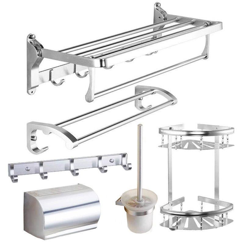 Avtoit | Modern 5/6-piece bathroom accessory set with bathroom shelf/robe hooks/towel bar