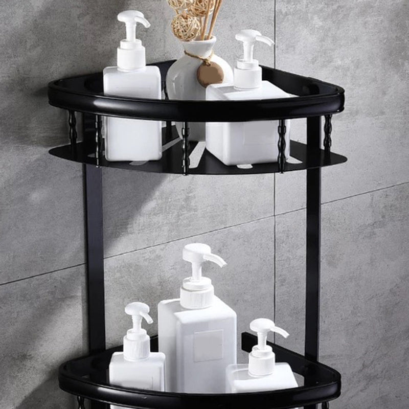Avtoit | Modern 5/6-piece bathroom accessory set with bathroom shelf/robe hooks/towel bar