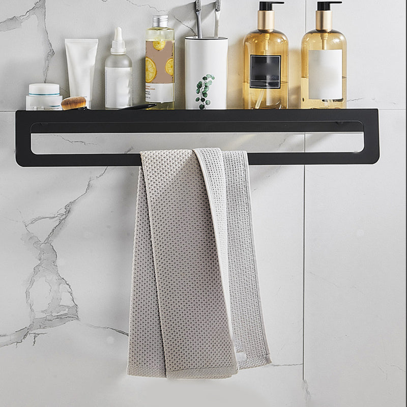 Avtoit | 7-piece bathroom hardware set matte black/gray with bath shelf/towel holder/bath towel hooks